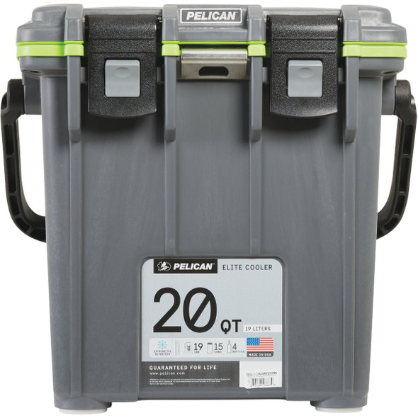 Pelican Elite 20 Qt. Cooler, Dark Gray & Green Pelican Elite 20 Qt. Cooler, Dark Gray & Green