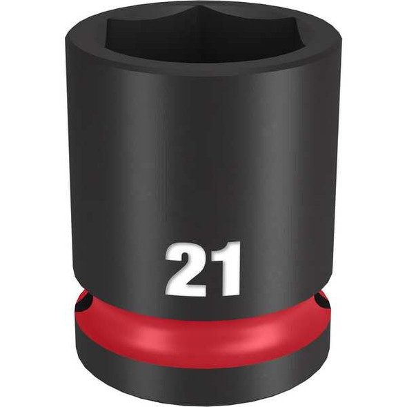 21mm SHOCKWAVE Impact Duty 1/2 in. Drive Standard 6 Point Impact Socket