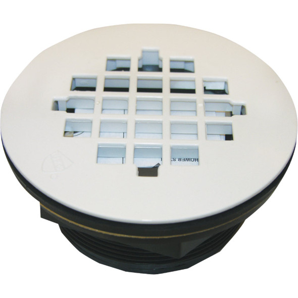 Lasco 2 In. Plastic Shower Drain for Fiberglass Shower with Plastic Strainer Lasco 2 In. Plastic Shower Drain for Fiberglass Shower with Plastic Strainer