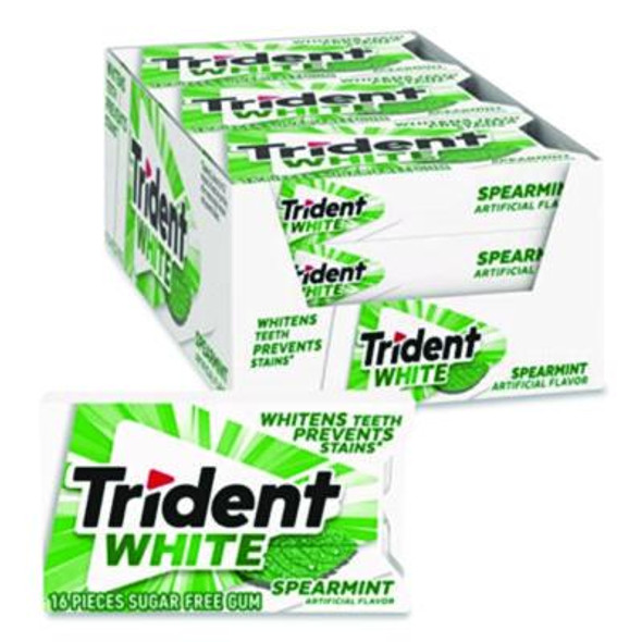 Trident® Sugar-Free Gum, White Spearmint, 16 Sticks/pack, 9 Packs/box VAM05125 Trident® Sugar-Free Gum, White Spearmint, 16 Sticks/pack, 9 Packs/box VAM05125