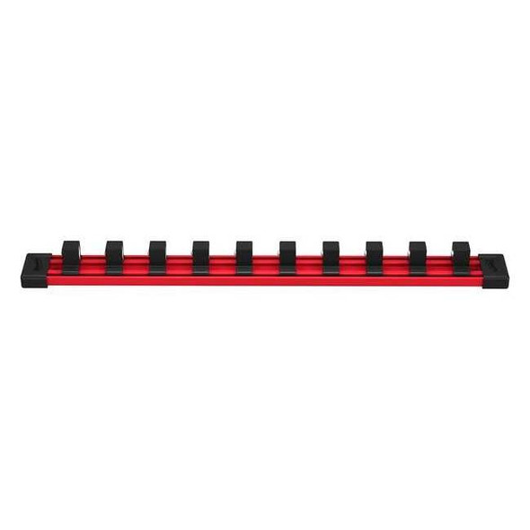 Milwaukee Tool SocketRail,Blk,Red,Plastic,1313/16in,1PK 49-66-6736