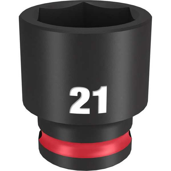 21mm SHOCKWAVE Impact Duty 3/8 in. Drive Standard 6 Point Impact Socket