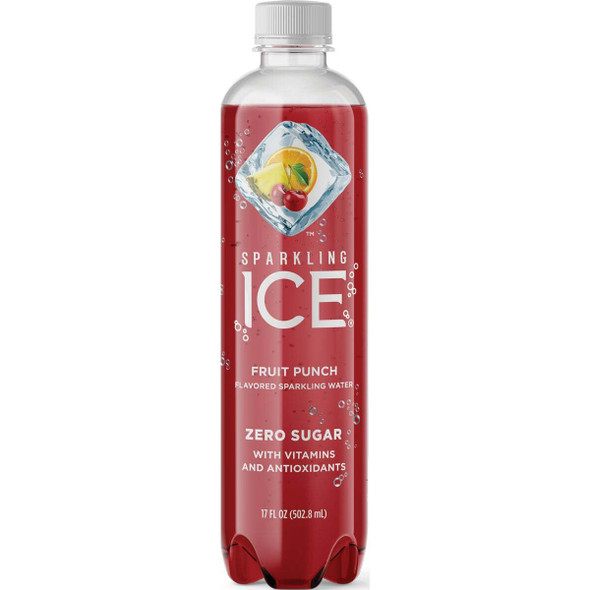 Sparkling Ice 17 Oz. Sparkling Water, Fruit Punch 716286 Pack of 12