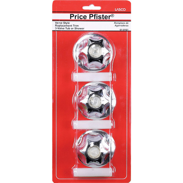 Lasco Price Pfister Round Clear Tub & Shower Handle Kit 01-9161 403201