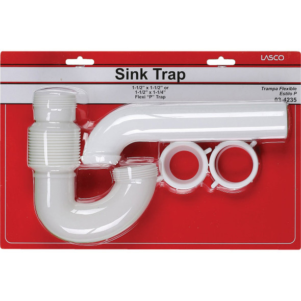 Lasco 1-1-2 In. White Plastic P-Trap 03-4235 403826