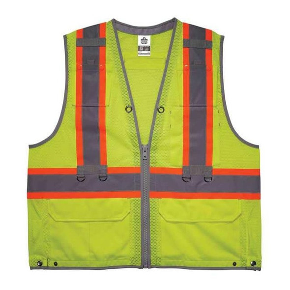 Ergodyne Safety Vest,ANSI Class 2,4XL/5XL Size 24179
