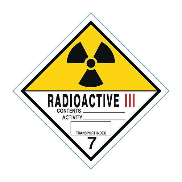 Manufacturer Varies DOT Container Label, Vinyl, PK25 8EZ67