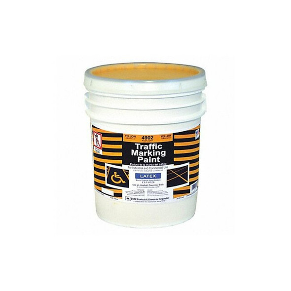 Rae Traffic Zone Marking Paint, 5 gal., Yellow, Latex Acrylic -Based 4902-05
