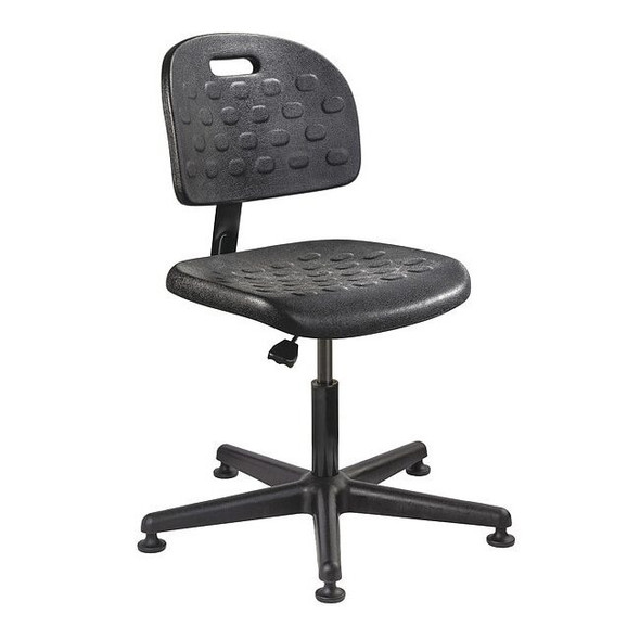Bevco Polyurethane Desk Chair, 15" to 20", No Arms, Black V7007MG