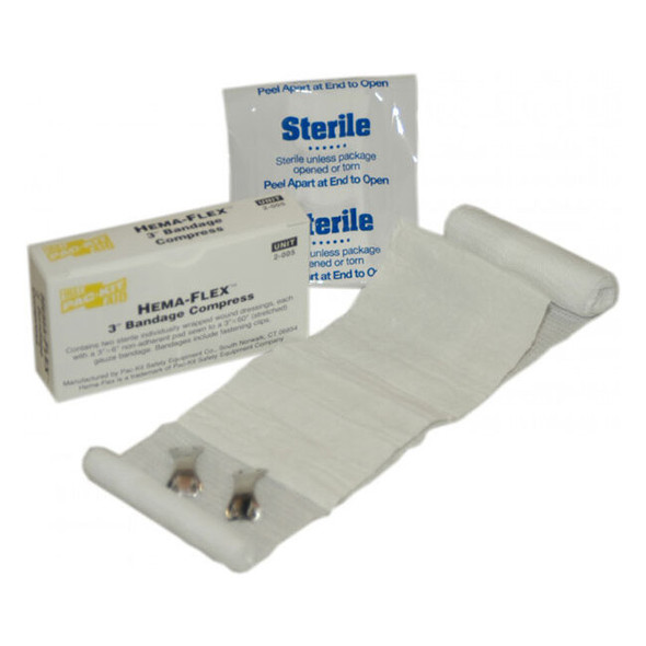 Hema-Flex Bandage Compress, 3", 2/Box
