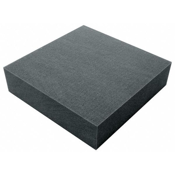 Manufacturer Varies Foam Sheet, Open Cell, 24 in W, 72 in L, 1/2 in Thick, Charcoal ZUSA-PU-132