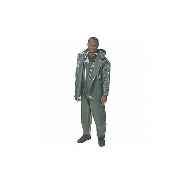 Condor Rain Jacket with Detachable Hood,Green,M 4PCL5