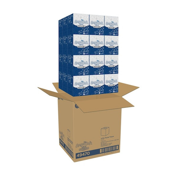 Georgia-Pacific ANGEL SOFT 2 Ply Facial Tissue, 96 Sheets, 36 PK 49470