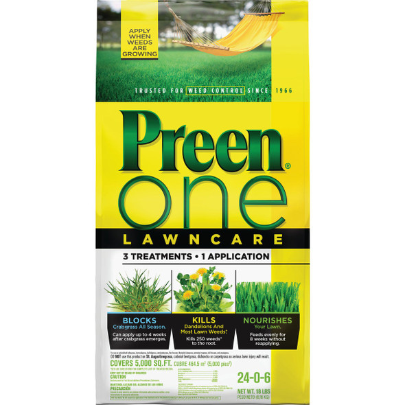 Preen One Lawn Care 18 Lb. Ready To Use Granules Weed Killer with Fertilizer Preen One Lawn Care 18 Lb. Ready To Use Granules Weed Killer with Fertilizer