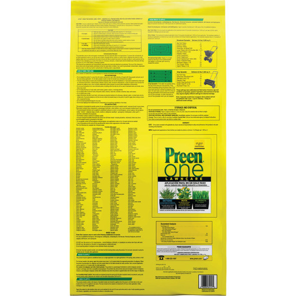 Preen One Lawn Care 18 Lb. Ready To Use Granules Weed Killer with Fertilizer Preen One Lawn Care 18 Lb. Ready To Use Granules Weed Killer with Fertilizer