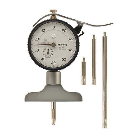 Mitutoyo Depth Gage,2-1/2" Base L,0.001" Res. 7217A