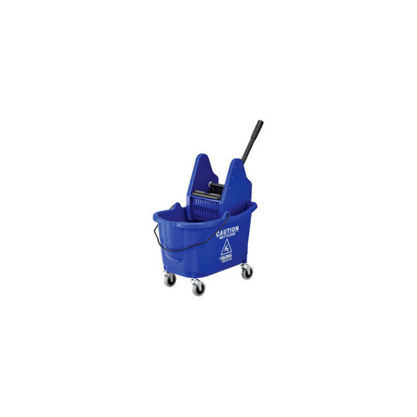 Global Industrial Mop Bucket And Wringer Combo 38 Qt. Down Press Blue