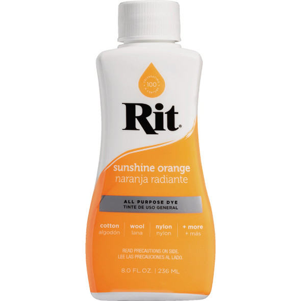 Rit 8 Oz. All Purpose Sunshine Orange Liquid Dye 88430 Rit 8 Oz. All Purpose Sunshine Orange Liquid Dye 88430