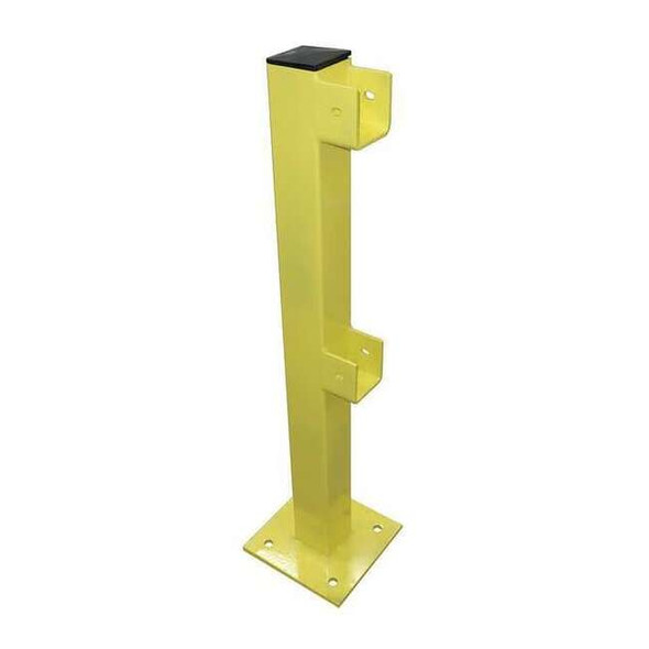 Manufacturer Varies End Post,45 In.,Yellow,Steel 22DN08