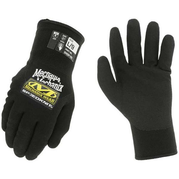 Mechanix Wear Knit Gloves, Knit Cuff, Black, XL ( 10 ) S4DP-05-010