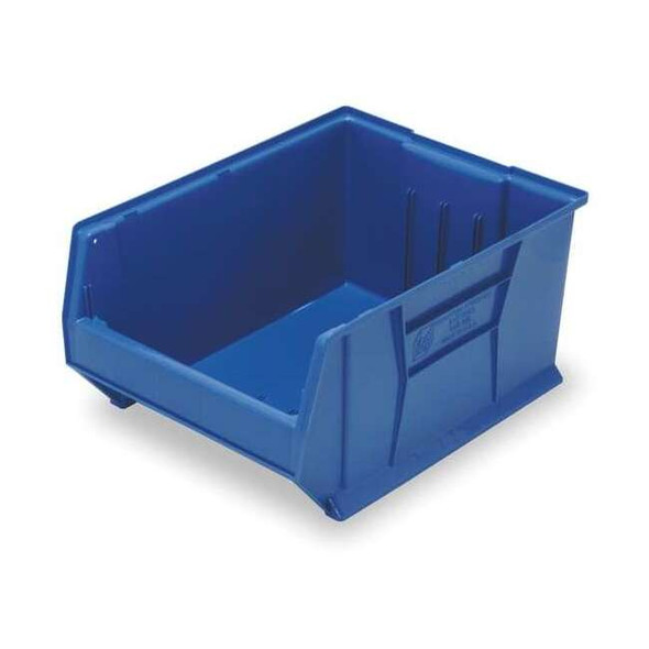 Storage Bin, Polypropylene/Polyethylene, Blue, 12 in H, 18 1/4 in W, 23 7/8 in L