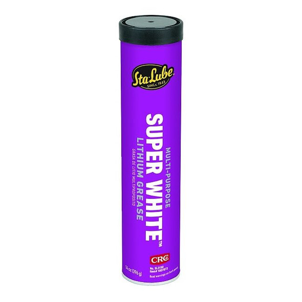 Sta-Lube Grease, 14 oz., Cartridge, Mineral, White SL3150