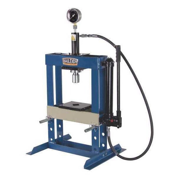 Baileigh Industrial Hydraulic Press,10 t,Manual Pump, 36 In HSP-10H