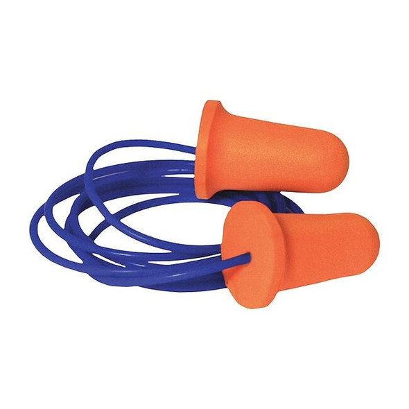 Condor Disposable Foam Ear Plugs, Bell Shape, 33 dB, Orange, 100 PK 55KN51