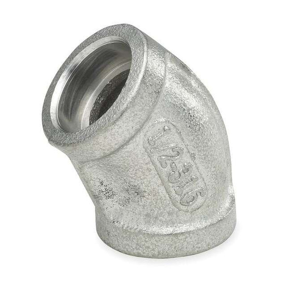 90 Degree Elbow, 1/2 in, Socket Weld, Stainless Steel, Class 3000