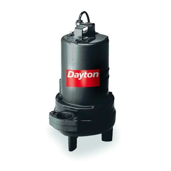 Dayton 1-1/2 HP 2" Manual Submersible Sewage Pump 230V 4HU85