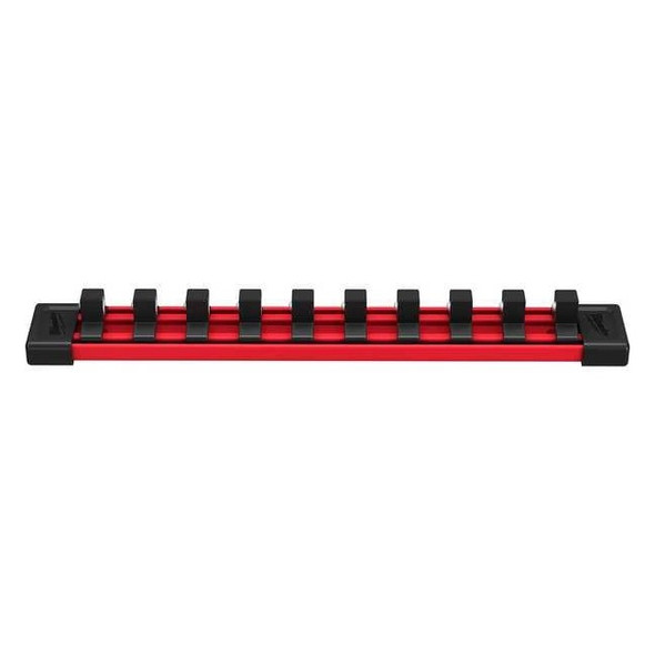 Milwaukee Tool SocketRail,Blk,Red,Plastic,1313/16in,1PK 49-66-6735
