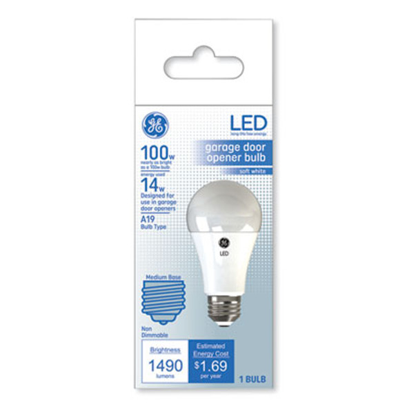 GE Led Soft White A19 Garage Door Opener Bulb, 14 W 93116005 GE Led Soft White A19 Garage Door Opener Bulb, 14 W 93116005