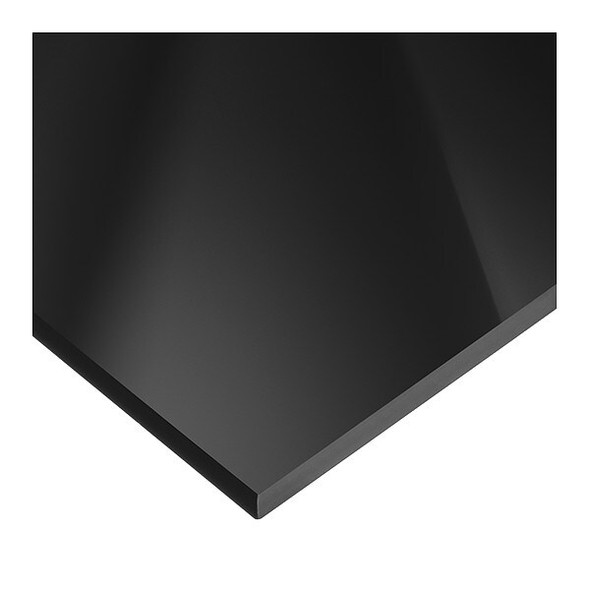 Black Cast Acrylic Acrylic Sheet 24" L x 12" W x 1/4" Thick