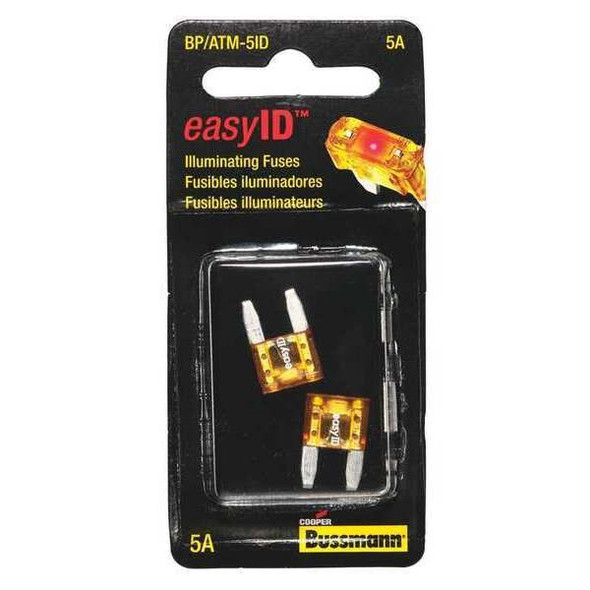 Eaton Bussmann Automotive Fuse,5A,Blade,ATM-ID,PK2 BP/ATM-5ID