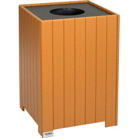 Global Industrial Recycled Plastic Square Trash Can With Liner 32 Gallon Cedar