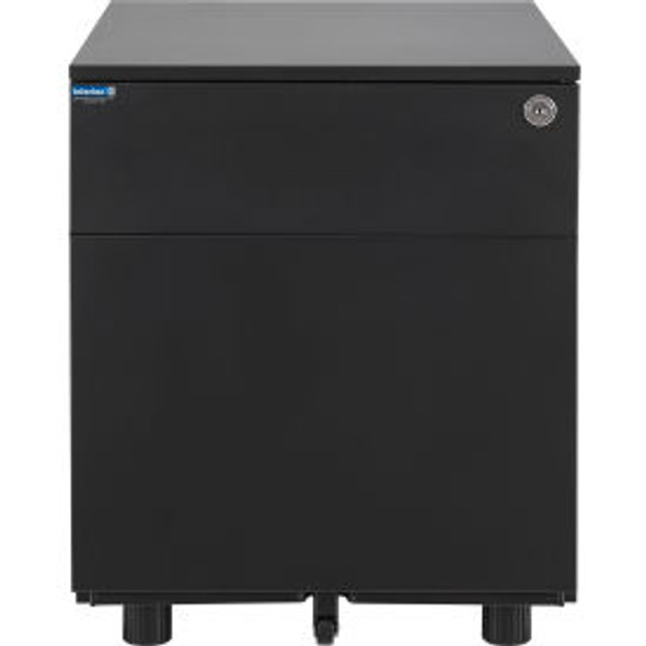 Interion 2 Drawer Low File Cabinet - Black