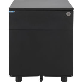 Interion 2 Drawer Low File Cabinet - Black