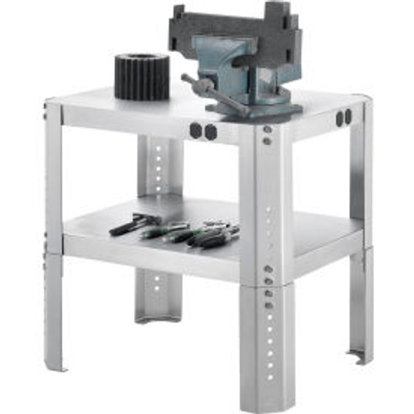 Global Industrial Adjustable Height Machine Stand 430 Stainless Steel 24""Wx18""