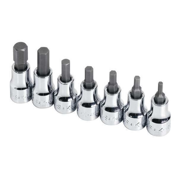 Sk Professional Tools 3/8" Drive Socket Set, SAE, 7 pcs 19723