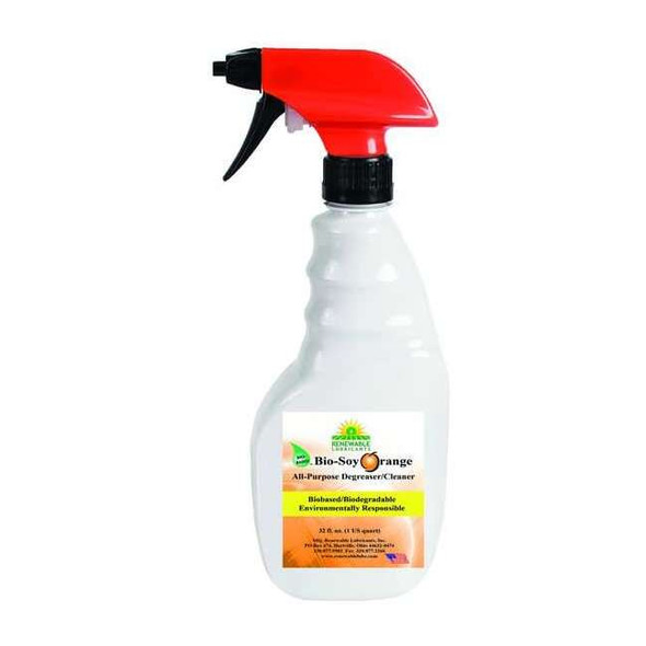 Renewable Lubricants Cleaner/Degreaser, 12 Oz Trigger Spray Bottle, Liquid 86642