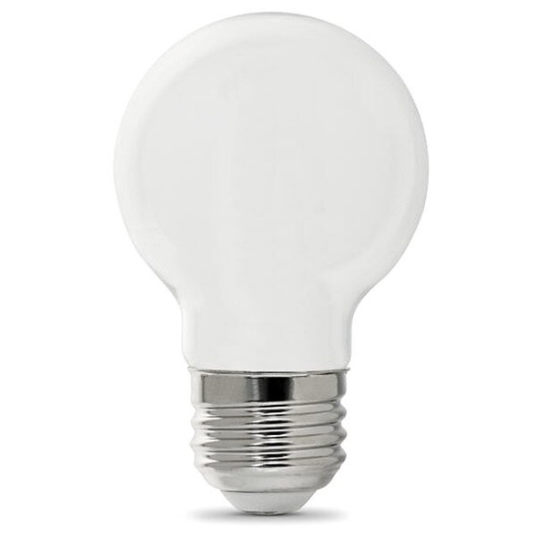 5.5 W, Compact LED Bulb, White, G16-1/2, 2700K Temp. Frosted, Dimmable, PK2
