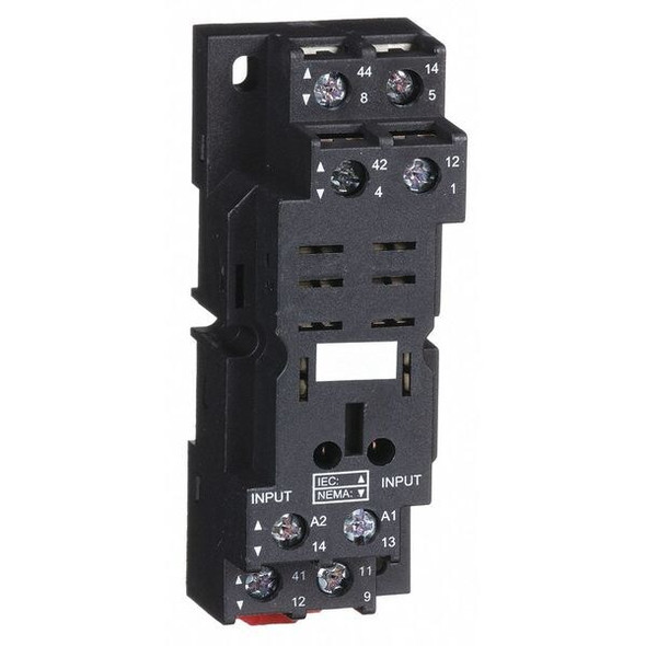 Schneider Electric Relay Socket,Standard,Square,8 Pin,16A RPZF2