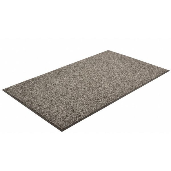 Notrax Entrance Mat, Polypropylene, 3/8 in Thick, Gray, 3 ft W x 4 ft L 231S0034GY