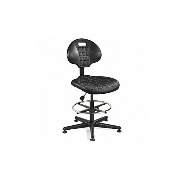 Bevco Polyurethane Task Chair, 21" to 31", No Arms, Black 7500-BLK