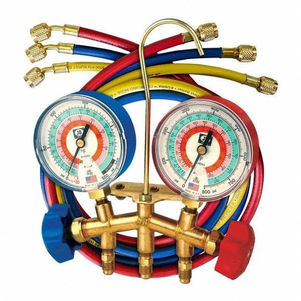 Jb Industries Manifold Gauge, 2-Valve M2-22231