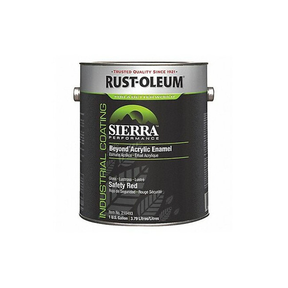 Rust-Oleum Interior/Exterior Paint, Glossy, Water Base, Safety Red, 1 gal 210493