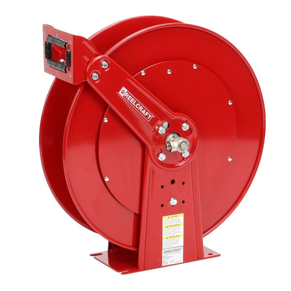 Spring Return Hose Reel, 3/8 in Hose Diameter, 100 ft Length, 5,000 psi Max. Pressure, Red
