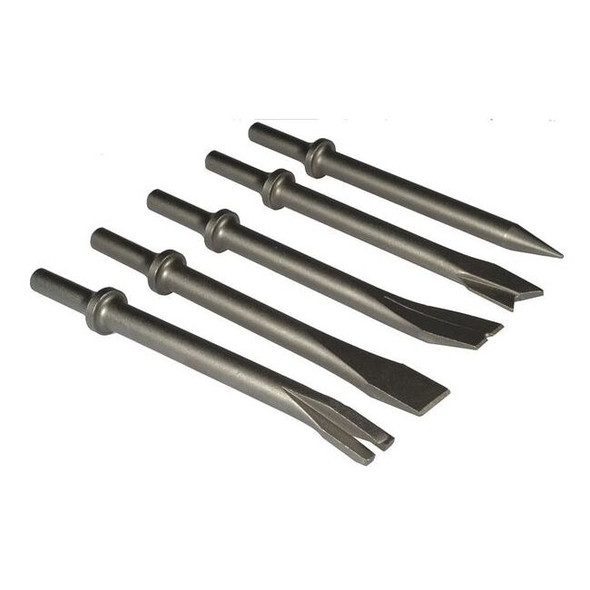 Speedaire Chisel Set,Round Shank Shape,0.401in,PK5 PN12V728043G