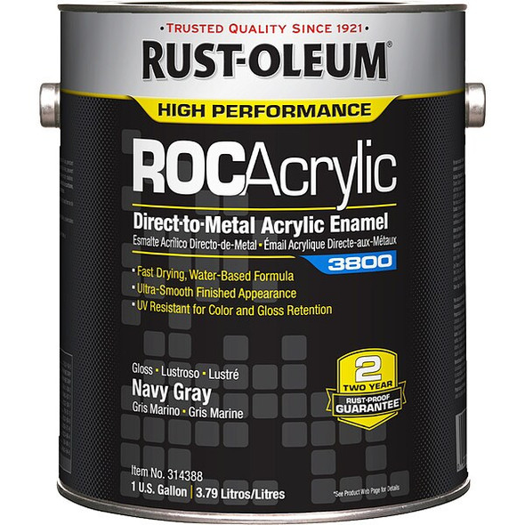Rust-Oleum Acrylic Enamel Coating,Navy Gray,1 gal 314388 Rust-Oleum Acrylic Enamel Coating,Navy Gray,1 gal 314388