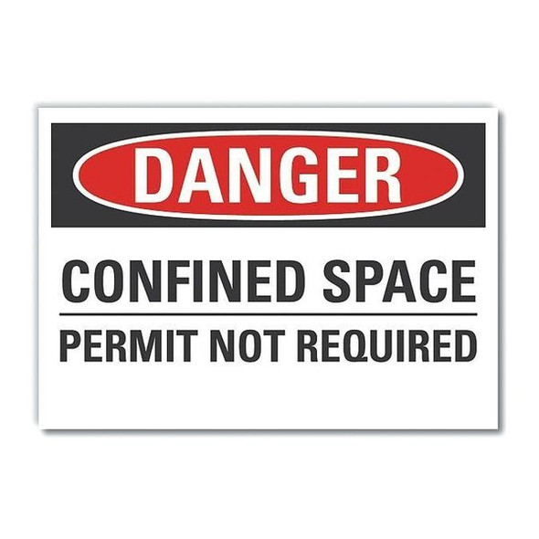 Danger Sign,10" W,7" H,0.004" Thickness, LCU4-0534-ED_10x7